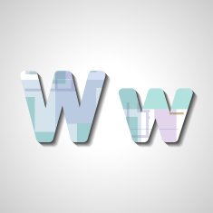 Colorful letter alphabet N8