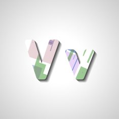 Colorful letter alphabet N9