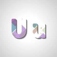 Colorful letter alphabet N10