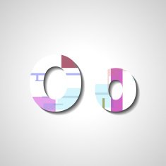 Colorful letter alphabet N11