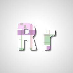 Colorful letter alphabet N14