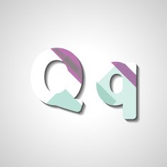 Colorful letter alphabet N15