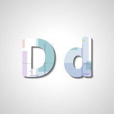 Colorful letter alphabet N19