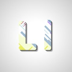 Colorful letter alphabet N20