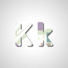 Colorful letter alphabet N21