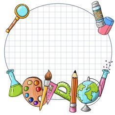frame border with school icons N2