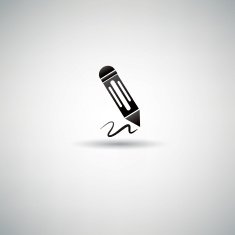 Pencil drawing symbol vector