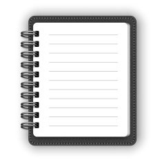 Leather spiral notebooks