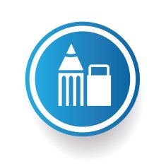 Pen and eraser symbol vector
