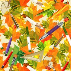 Seamless pattern in school style N2