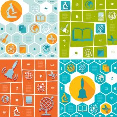 Education flat infographic N55