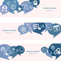 Webinar Banners And Relevant Icon Set N3
