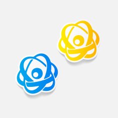 realistic design element atom N41