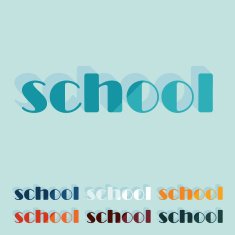 Flat design school N12