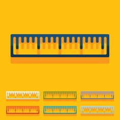 Flat design ruler N7