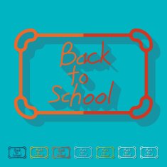 Flat design school N14