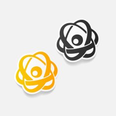 realistic design element atom N53