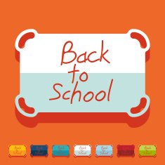 Flat design school N16