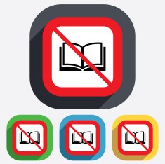 No Book sign icon Open book symbol N2