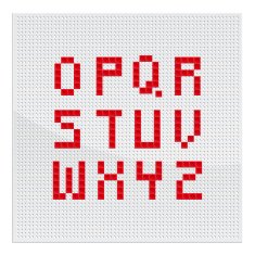 Red Mosaic Alphabet Part Two