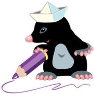 cartoon mole artist N2