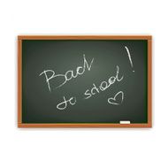 Black chalkboard Vector Back to school N2
