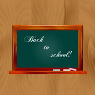 Vector illustration school dark green chalkboard