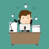 vector of business man with out idea