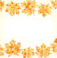Autumn background with abstract maple leaves