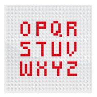 Red Mosaic Alphabet Part Two N2