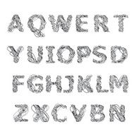 Hand drawn sketch alphabet