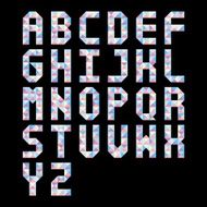 Pastel triangle pattern alphabet