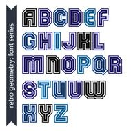 Regular stylish font with straight lines only