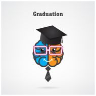 creative brain graduation concept