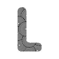 Circle pattern alphabet L