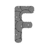 Circle pattern alphabet F
