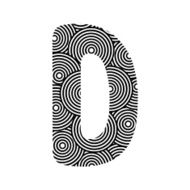 Circle pattern alphabet D