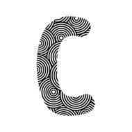 Circle pattern alphabet C