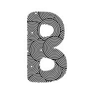 Circle pattern alphabet B