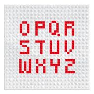 Red Mosaic Alphabet Part Two N3