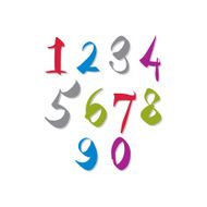 Handwritten vector numbers modern numbers set N2