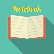 Flat Design Blank Notebook