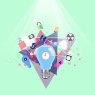 bulb business concept and icon