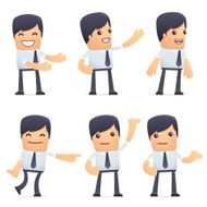 set of businessman character in different poses N2