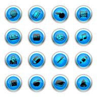 Blue Icons - School