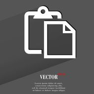 blank paper icon flat modern design