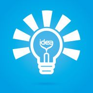 Abstract Bulb Icon Isolated On Background