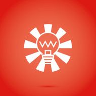Abstract Bulb Icon Isolated On Background N7