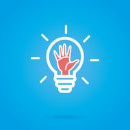Abstract Bulb Icon Isolated On Background N9