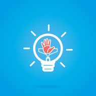 Abstract Bulb Icon Isolated On Background N11